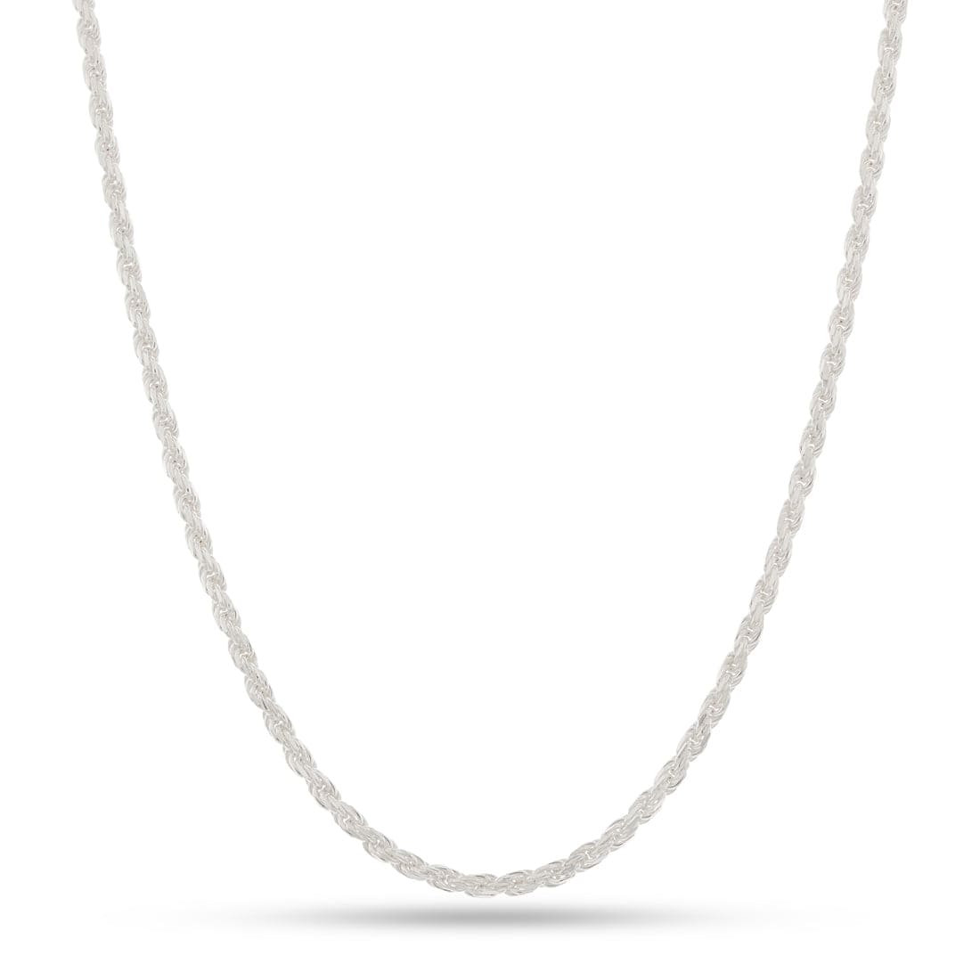 3mm Italian Sterling Silver Rope Chain  in  22" by King Ice