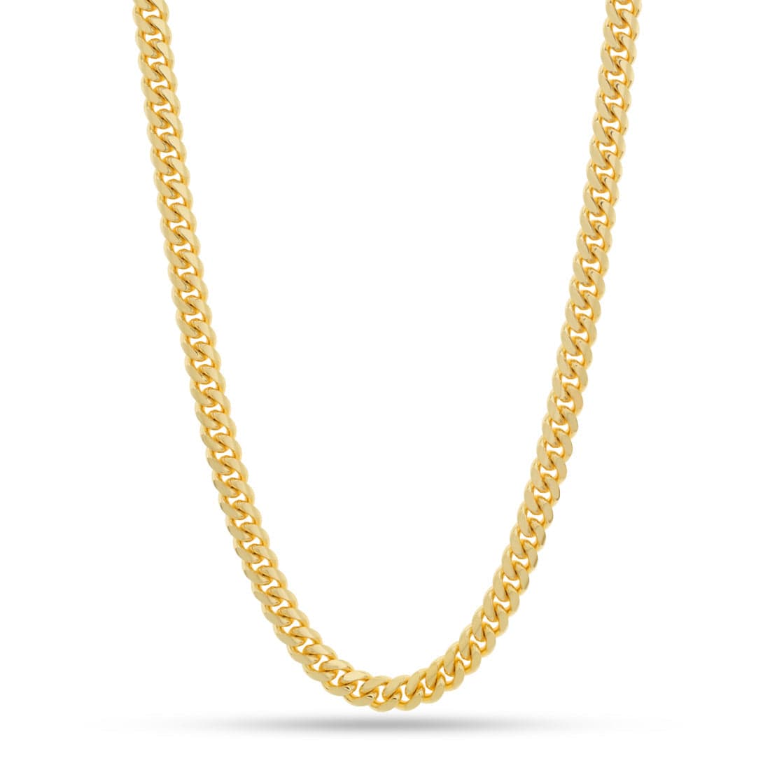 Solid Gold 8mm Miami Cuban Link Chain  in  Solid Gold / 14K Gold / 18" by King Ice