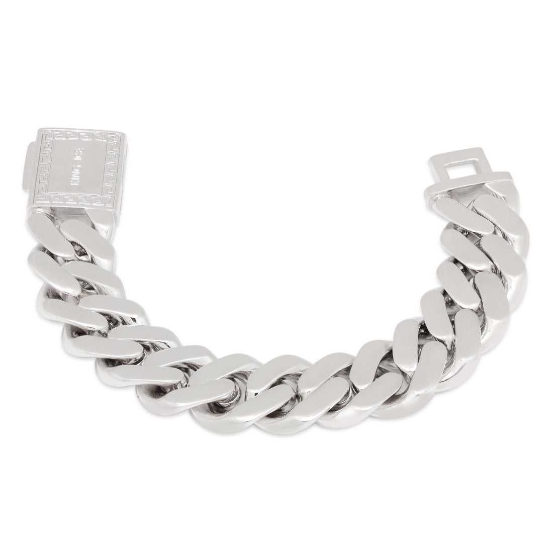 18mm Iced Miami Cuban Link Bracelet  in  by King Ice