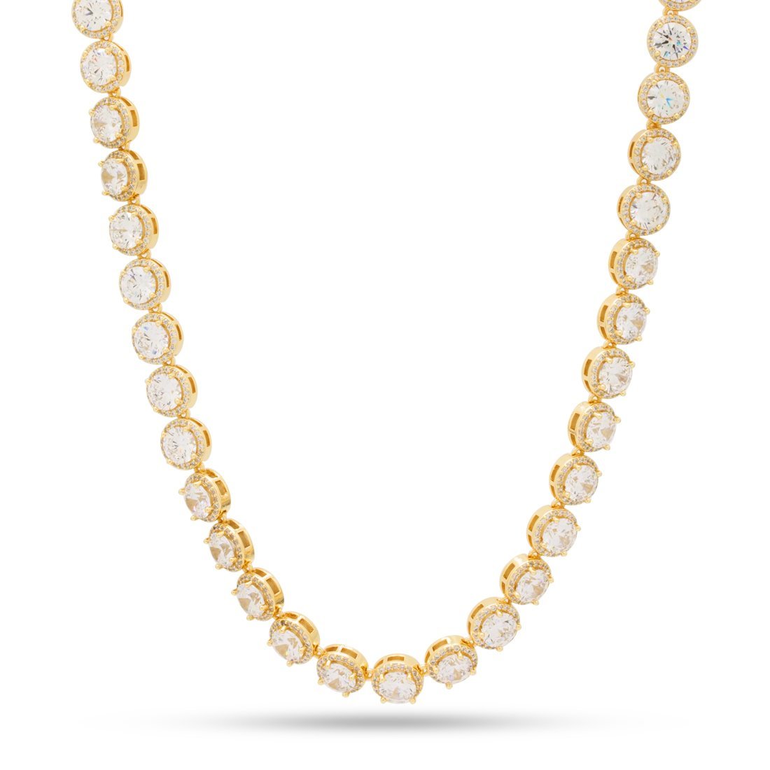 5mm Brilliant-Cut Tennis Chain  in  Gold Plated / 14K Gold / 18" by King Ice