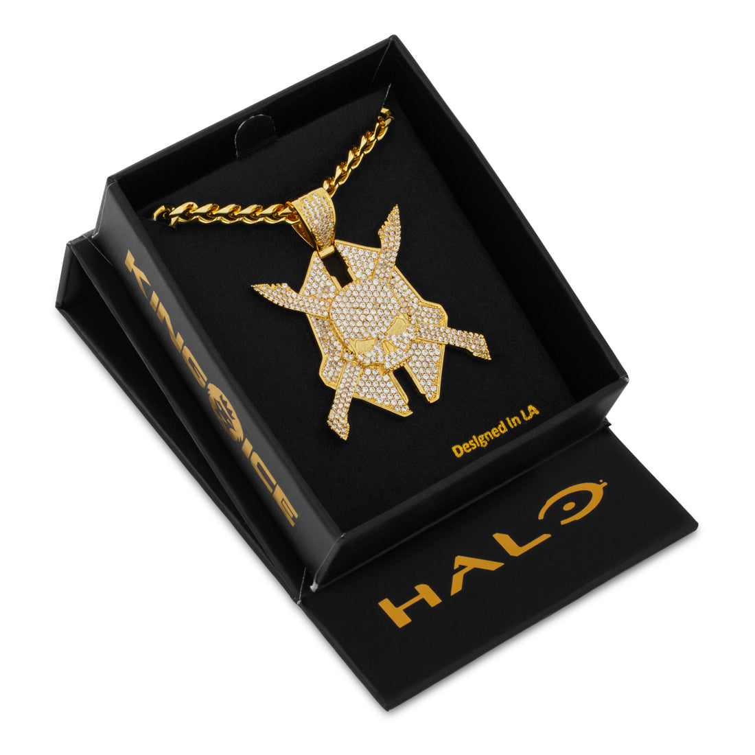 Halo x King Ice - Legendary Emblem Necklace  in  by King Ice