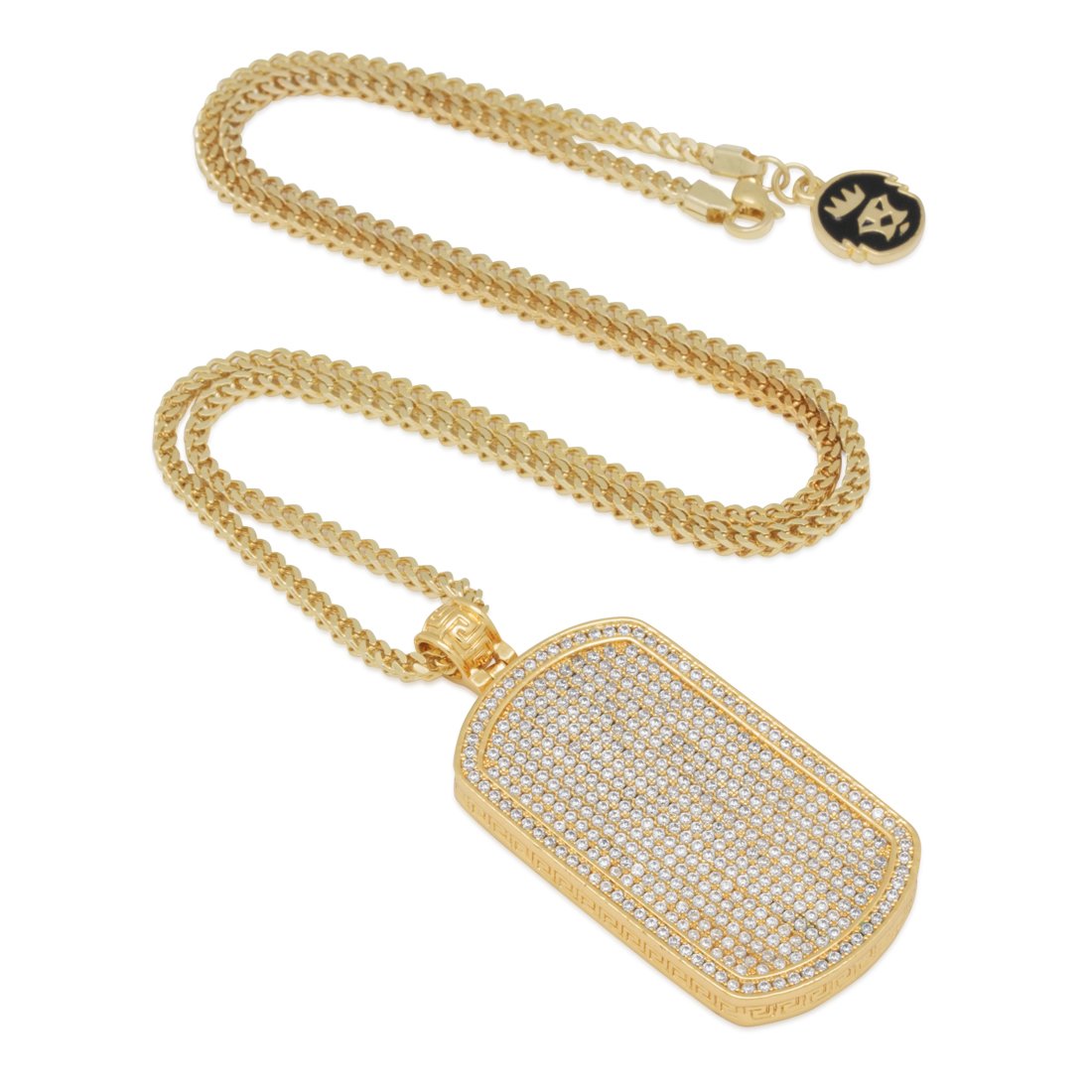Iced Dog Tag Necklace  in  by King Ice