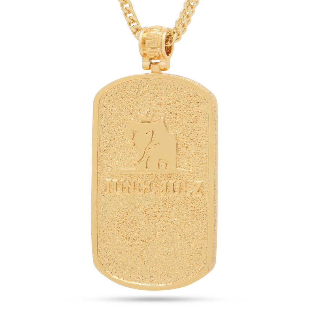 Iced Dog Tag Necklace  in  by King Ice