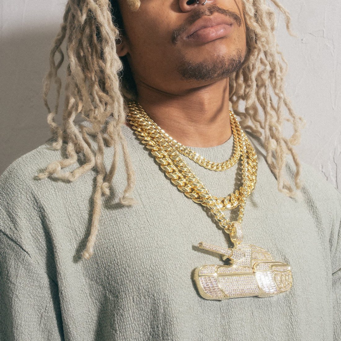 No Limit Records x King Ice - TRU Tank Necklace  in  by King Ice