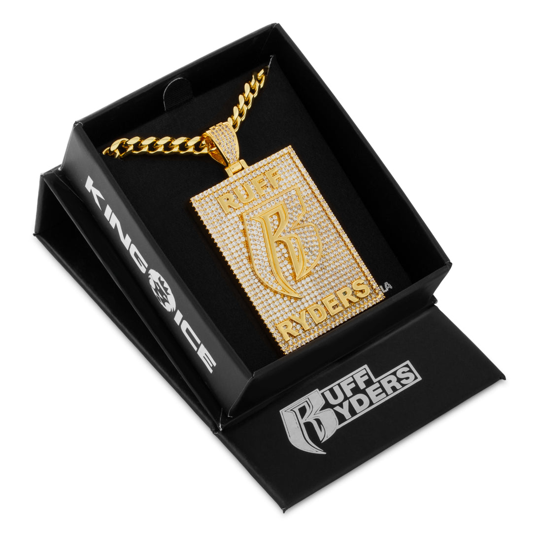 Ruff Ryders x King Ice - Dog Tag Logo Necklace  in  by King Ice