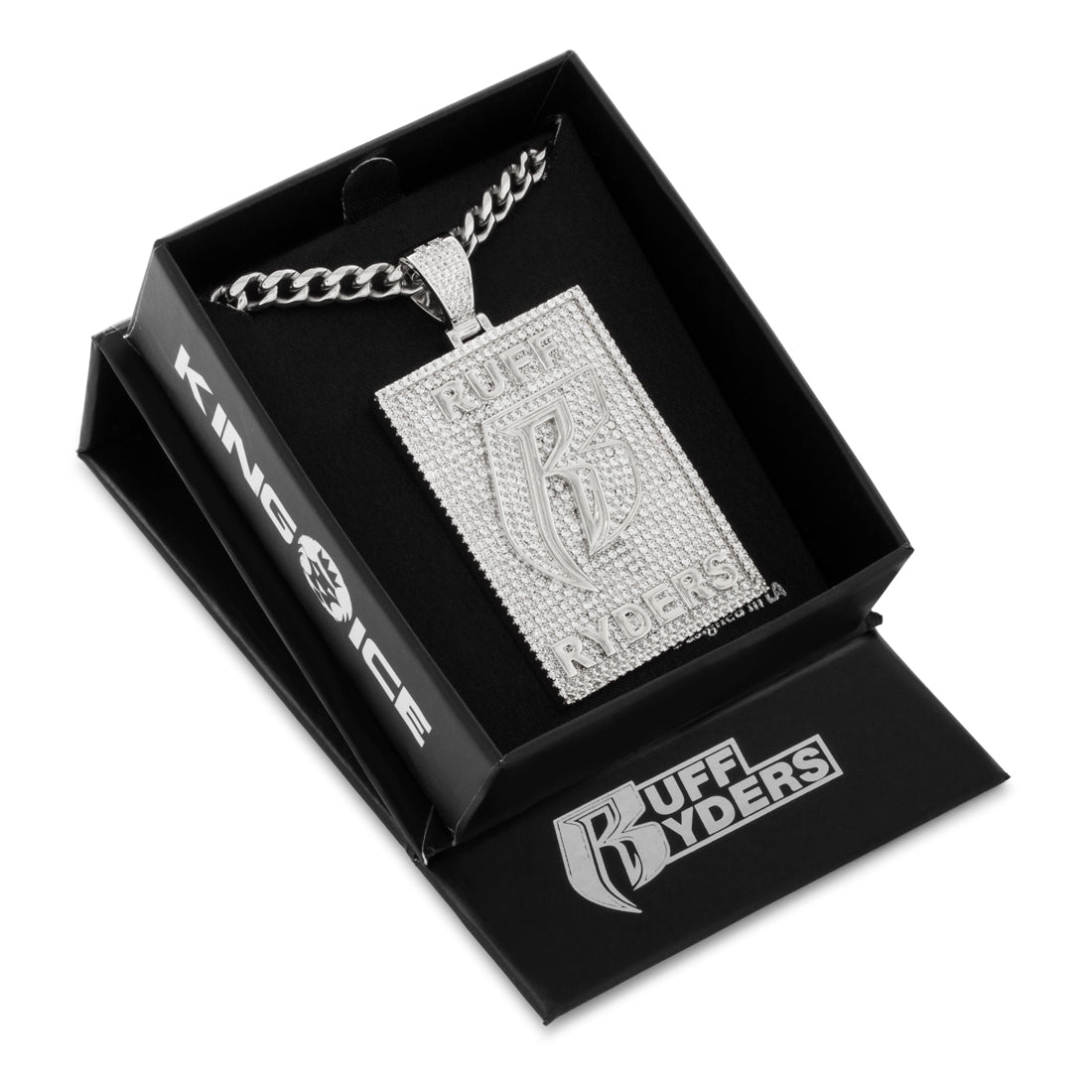 Ruff Ryders x King Ice - Dog Tag Logo Necklace  in  by King Ice