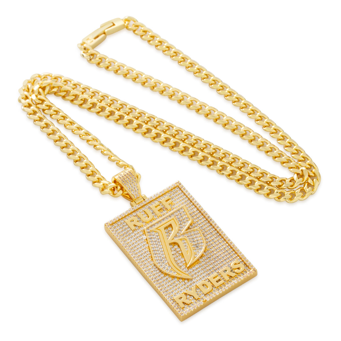 Ruff Ryders x King Ice - Dog Tag Logo Necklace  in  by King Ice