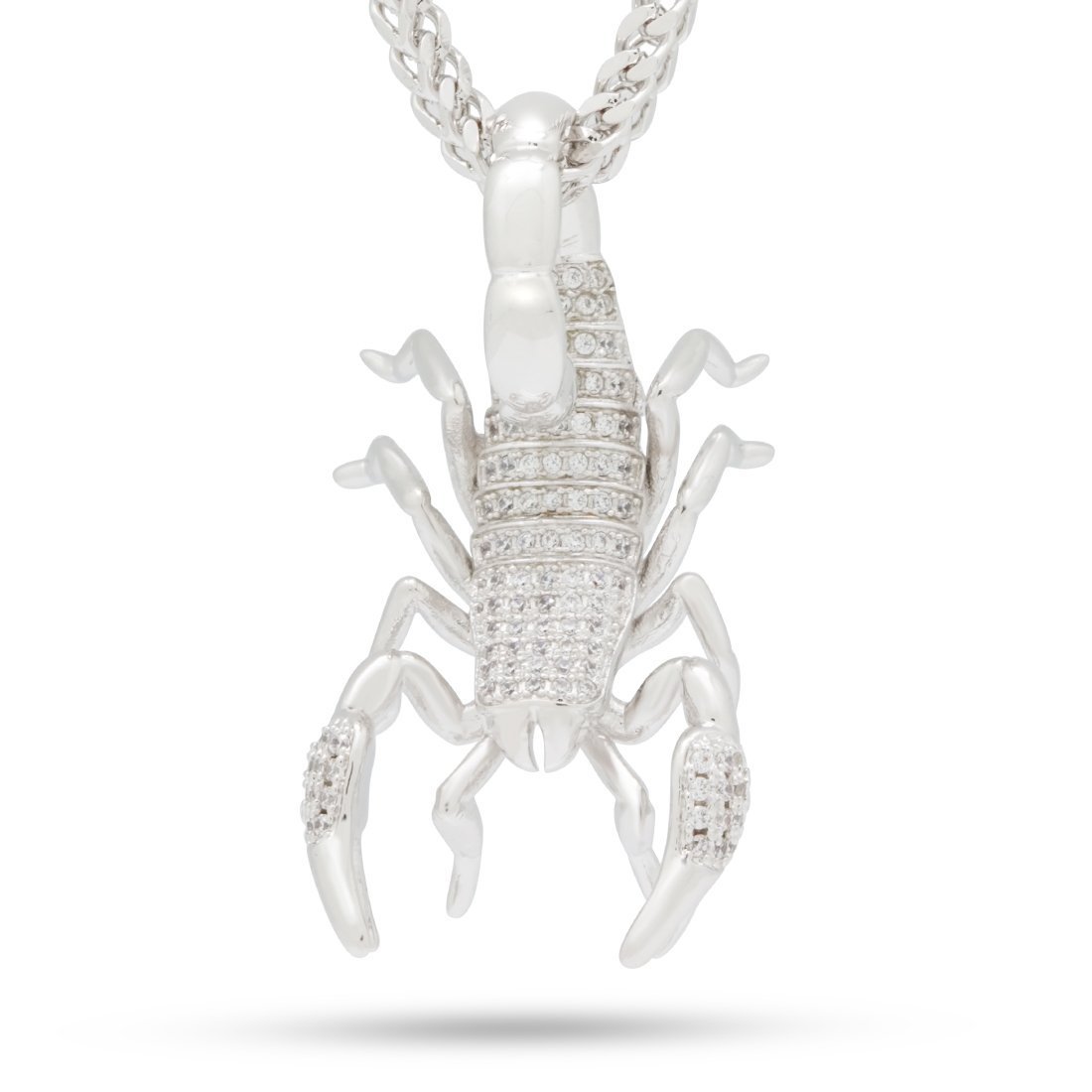 Scorpion King Necklace  in  White Gold / 1.5" by King Ice
